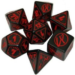 7 DICE RPG SET -  CYBERPUNK (7) Q-WORKSHOP